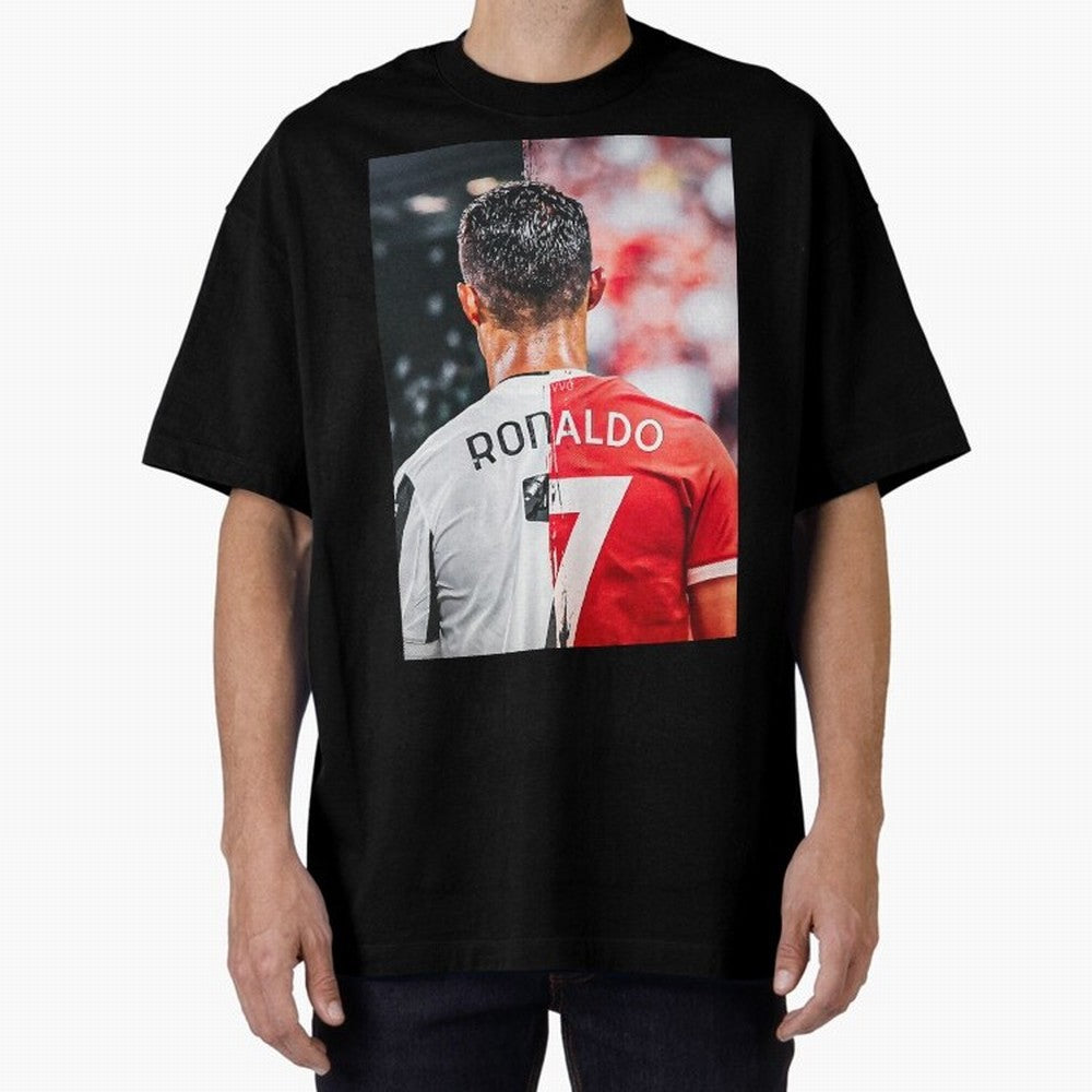 Cristiano Ronaldo , Manchester Star , Football Poster 2122 Star Oversized T-Shirt Fuel the Hype around FIFA World Cup 2026 for Fans of CR7 and Messi and England and Germany, Bringing Match Day Excitement, Supporter Culture, Golden Goals and Global
