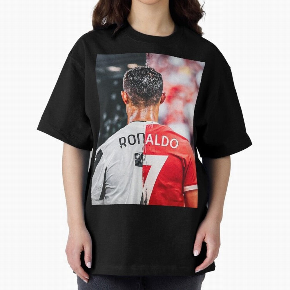 Cristiano Ronaldo , Manchester Star , Football Poster 2122 Star Oversized T-Shirt Fuel the Hype around FIFA World Cup 2026 for Fans of CR7 and Messi and England and Germany, Bringing Match Day Excitement, Supporter Culture, Golden Goals and Global