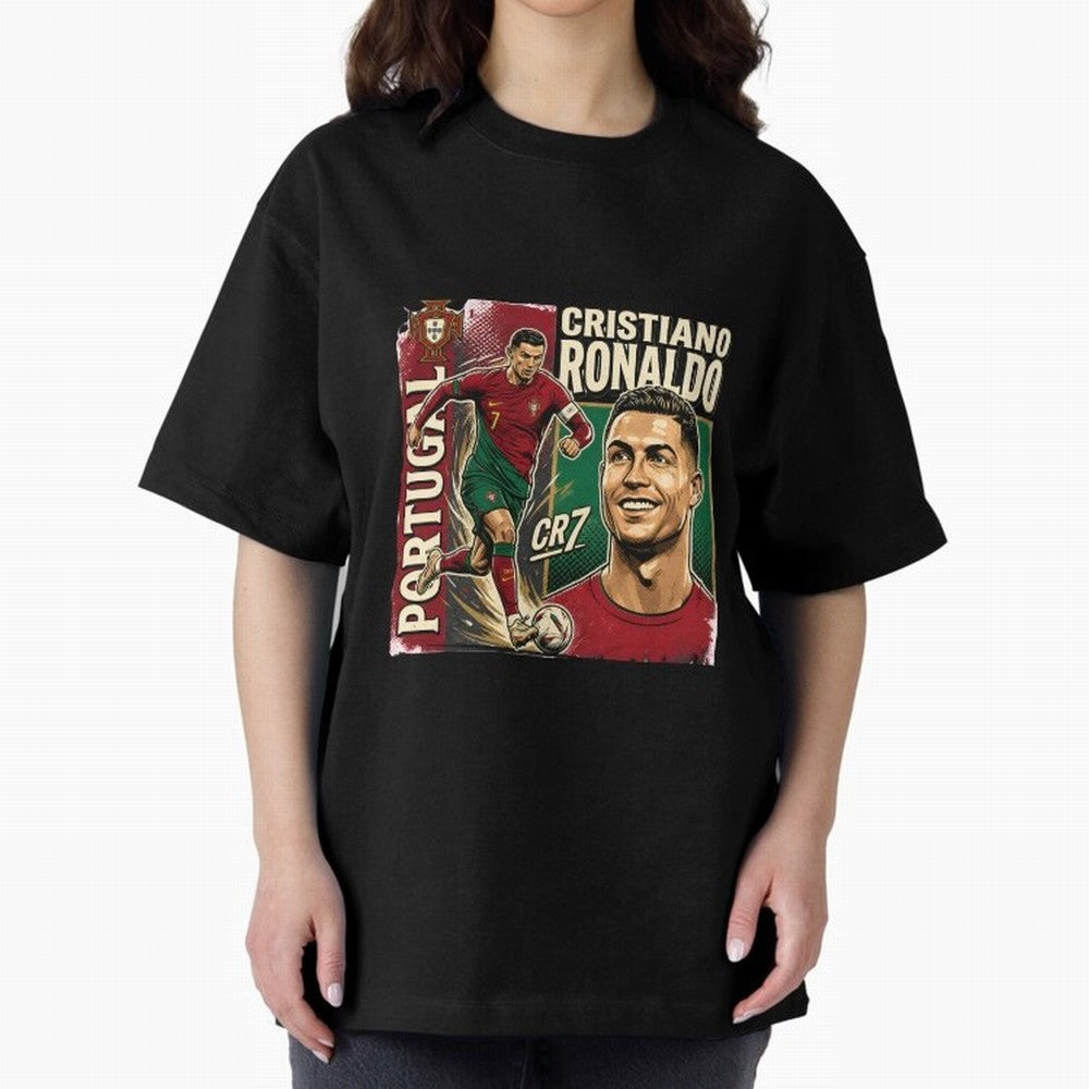 Ronaldo Portugal Vintage Oversized T-Shirt Enjoy the Biggest Football Party of Global Football Passion for FIFA World Cup 2026, Featuring Mbappe and Neymar, Spain and Netherlands, Stadium Chants, National Pride, Trophy Dreams and Unforgettable