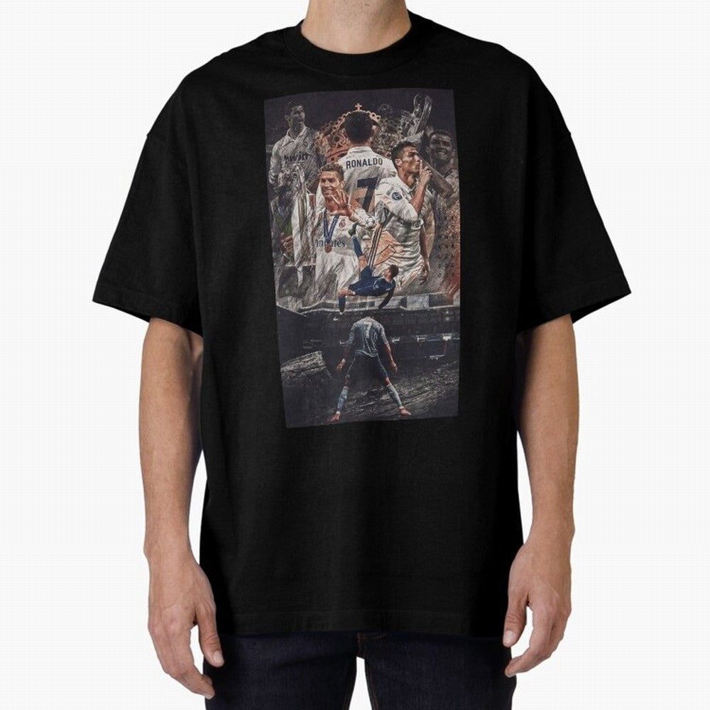 Cristiano Ronaldo Oversized T-Shirt Show Love for Legendary Goals in FIFA World Cup 2026 for Fans of Mbappe and Portugal, Spain and Germany, Bringing Football History, Final Match Energy, Crowd Noise and Once in a Lifetime Moments; Created for