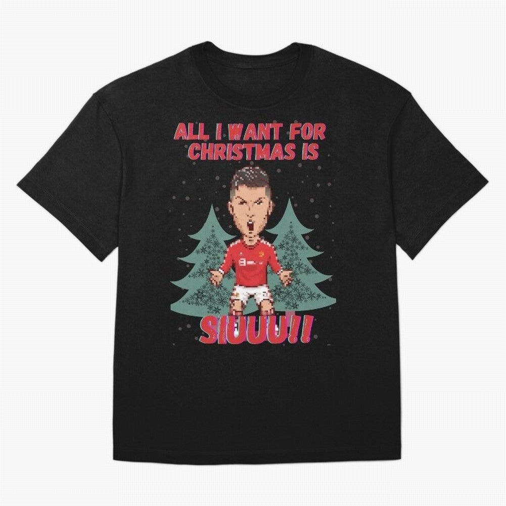 All I Want For Christmas is Siuuu Oversized T-Shirt Turn Every Weekend Toward FIFA World Cup 2026 Group Stage Filled with CR7, Portugal, Spain and Germany Energy, Champion Mindset, Group Stage Buzz, Knockout Tension and Passionate Fan Culture;