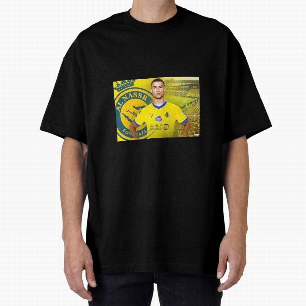AL NASSR CRISTIANO RONALDO Oversized T-Shirt Stand Proud for the FIFA World Cup 2026 USA Canada Mexico Journey through CR7 and Messi Highlights, England, France and Netherlands Pride, Worldwide Fan Energy, Dramatic Goals, Stadium Lights and