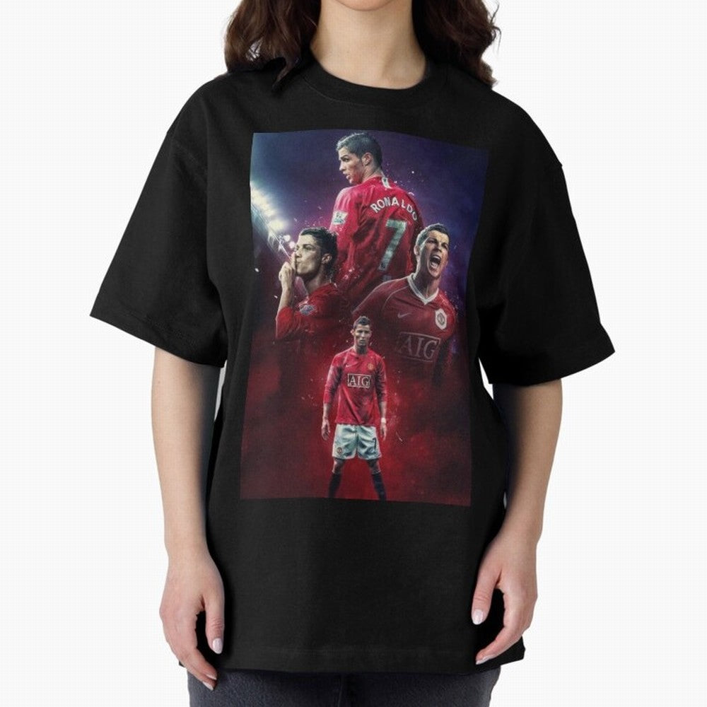 CR7 Art Wallpaper Ronaldo Posters Oversized T-Shirt Honor Football Greatness during Match Day Hype around FIFA World Cup 2026, Cristiano Ronaldo, Haaland and CR7, Netherlands, Retro Football Energy, Iconic Rivalries, Trophy Chase Drama and Stadium