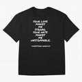Christiano Ronaldo - Your love makes me strong. Your hate makes me unstoppable Oversized T-Shirt Stand with Match Day Hype around FIFA World Cup 2026 USA Canada Mexico, CR7, Netherlands, Vintage Soccer Flavor, Modern Football Stars, National Flags