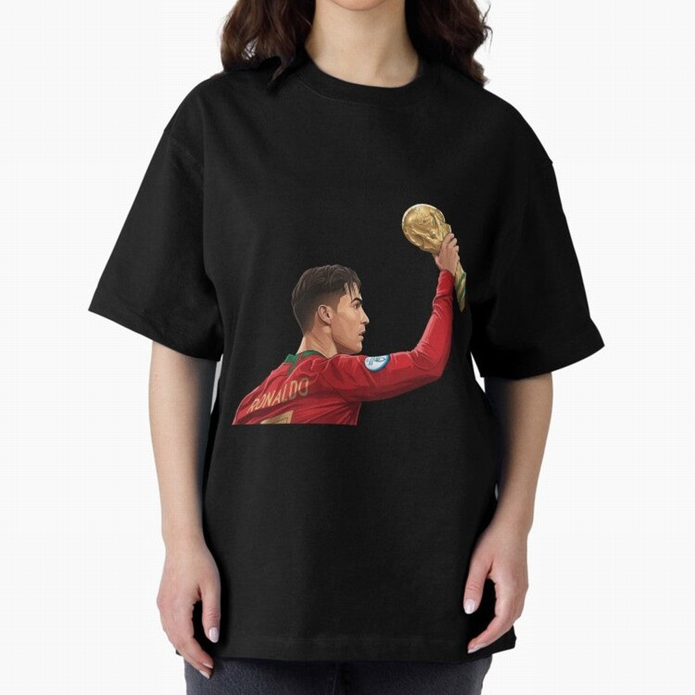 Cristiano Ronaldo Oversized T-Shirt Treasure FIFA World Cup 2026 Spirit, Made for England, Mbappe and Neymar, Champion Mindset, Group Stage Buzz, Knockout Tension and Passionate Fan Culture; Perfect for Supporters Who Want Bold Football Energy,