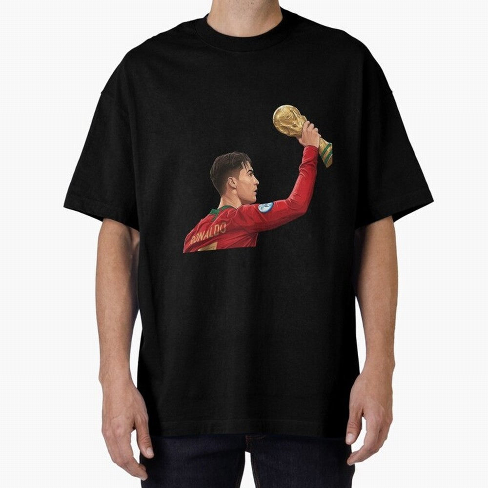 Cristiano Ronaldo Oversized T-Shirt Treasure FIFA World Cup 2026 Spirit, Made for England, Mbappe and Neymar, Champion Mindset, Group Stage Buzz, Knockout Tension and Passionate Fan Culture; Perfect for Supporters Who Want Bold Football Energy,