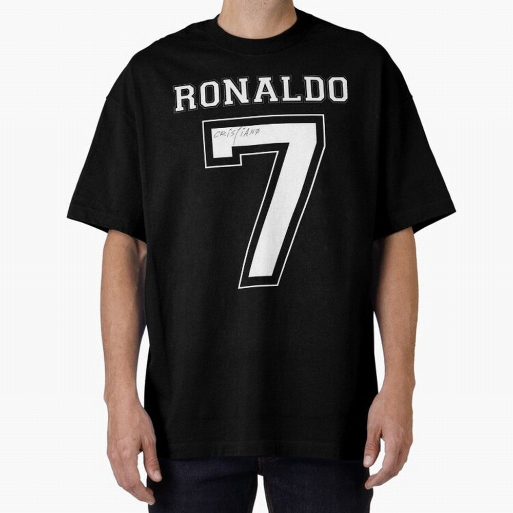 cristiano ronaldo Oversized T-Shirt Share the Excitement of Match Day Hype around FIFA World Cup 2026 Group Stage, Haaland and Mbappe, Germany, Championship Spirit, Famous Goals, Roaring Crowds and International Football Unity; Ideal for Fans Who