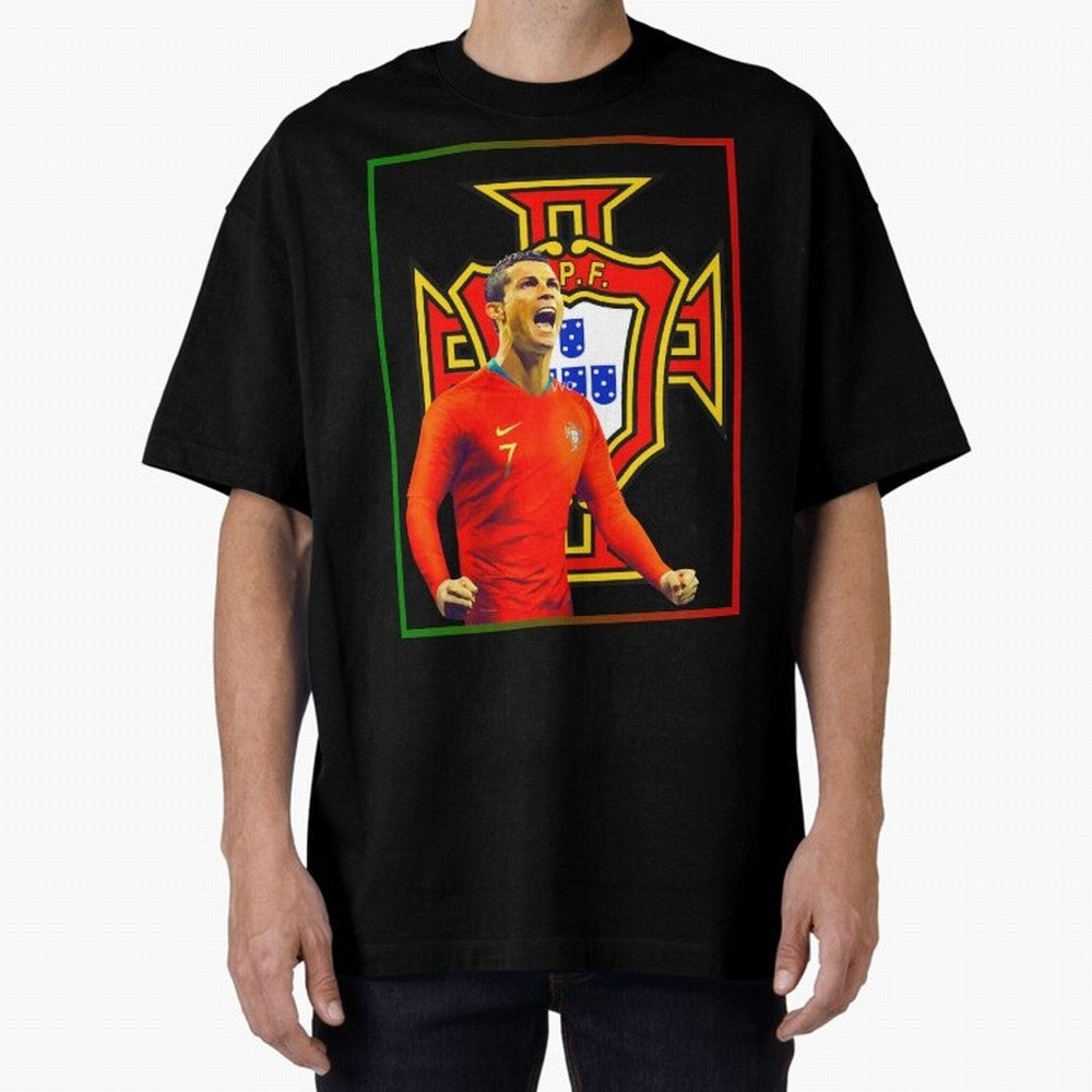 cristiano ronaldo Oversized T-Shirt Bring Champion Energy into Global Football Passion for FIFA World Cup 2026 Group Stage, Driven by Cristiano Ronaldo, Spain, Classic Soccer Heritage, Championship Pressure, Fan Loyalty and International Pride;