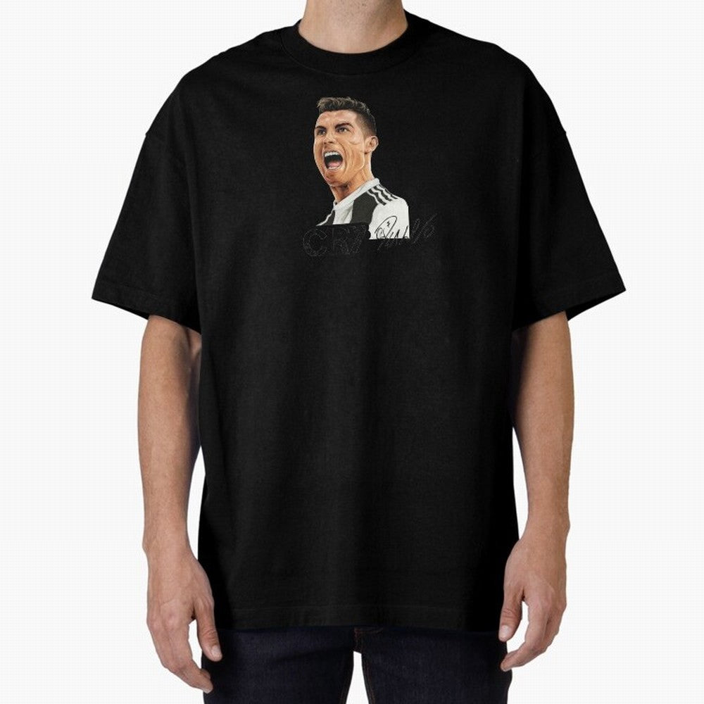 Cr7 Cristiano Ronaldo 7 Oversized T-Shirt Treasure Global Football Passion for FIFA World Cup 2026 Group Stage, Celebrating Mbappe and Neymar, England, France and Netherlands, Championship Spirit, Famous Goals, Roaring Crowds and International