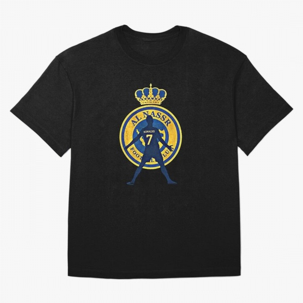 Cristiano Ronaldo T-shirt at Al-Nasr Saudi Club Oversized T-Shirt Celebrate Golden Goal Energy in FIFA World Cup 2026 USA Canada Mexico for Fans of Messi and Cristiano Ronaldo and England, France and Netherlands, Bringing Retro Football Energy,