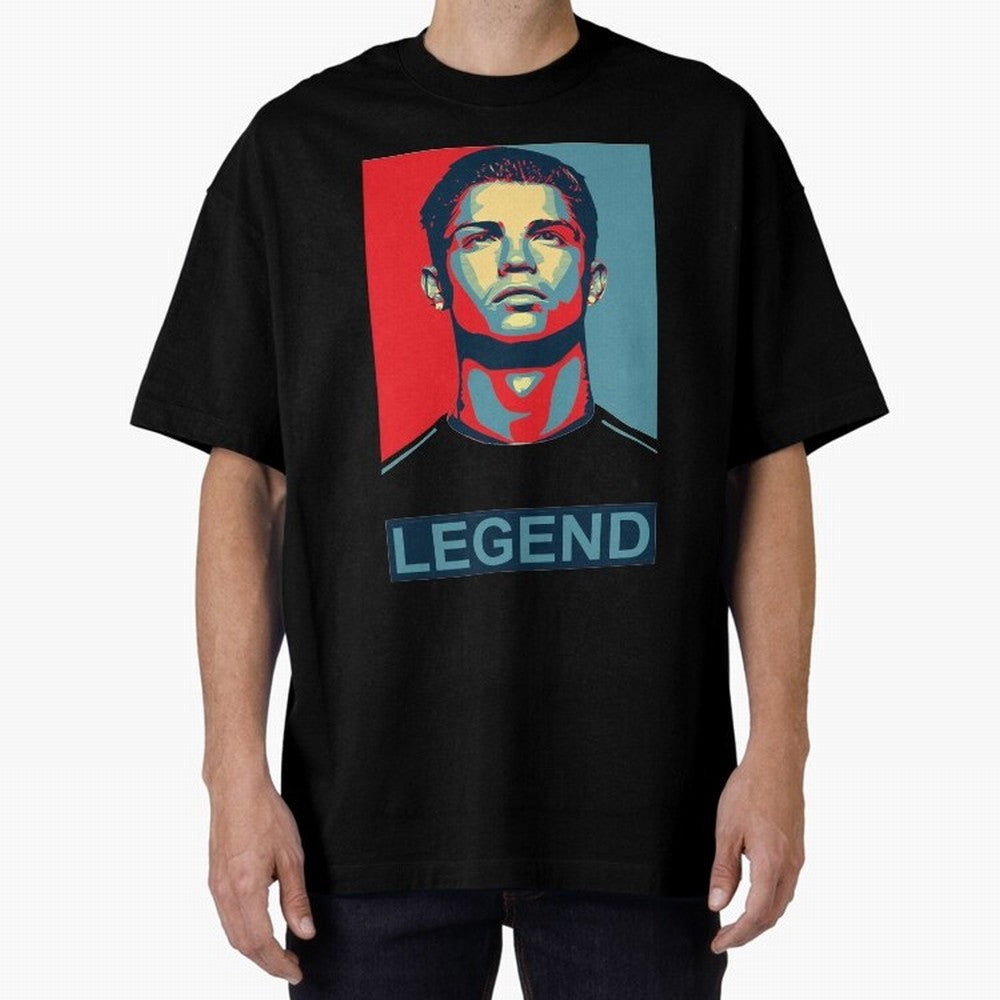 cristiano ronaldo legend Oversized T-Shirt Follow the Final Road of Global Football Passion for FIFA World Cup 2026 Group Stage, Centered on Messi, Neymar and Mbappe, England and Germany, Sports Nostalgia, International Competition, Famous Players