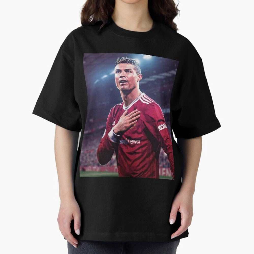 Cristiano Ronaldo New Oversized T-Shirt Capture FIFA World Cup 2026 for Fans of Messi, Neymar and Mbappe and Netherlands, Bringing Soccer Culture, Superstar Moments, National Team Dreams and Competitive Fire; Ideal for Fans Who Follow Messi,
