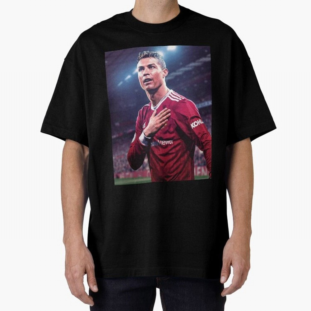 Cristiano Ronaldo New Oversized T-Shirt Capture FIFA World Cup 2026 for Fans of Messi, Neymar and Mbappe and Netherlands, Bringing Soccer Culture, Superstar Moments, National Team Dreams and Competitive Fire; Ideal for Fans Who Follow Messi,