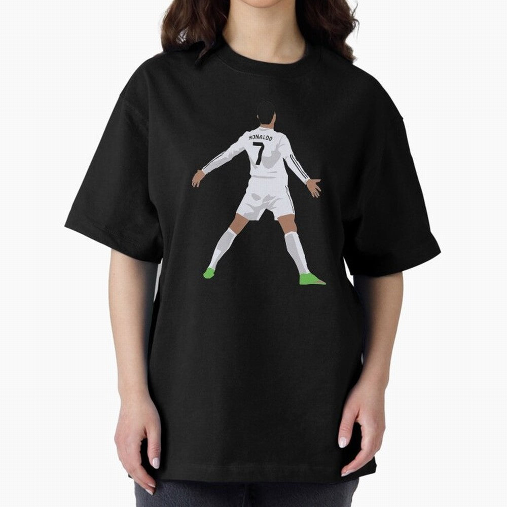 Cristiano Ronaldo Oversized T-Shirt Celebrate the Magic of the FIFA World Cup 2026 Journey through Messi and Cristiano Ronaldo Highlights, Brazil Pride, Goal Celebration Energy, Supporter Heritage, Football Icons and Worldwide Tournament Joy; Great