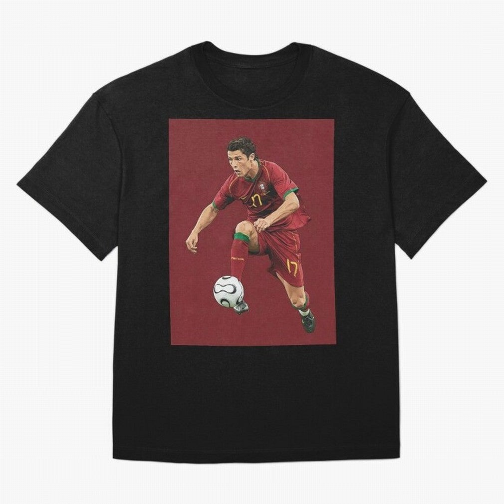 Ronaldo Oversized T-Shirt Live for the Drama of Match Day Hype around FIFA World Cup 2026 Group Stage, Mbappe, England, France and Netherlands, Classic Soccer Heritage, Championship Pressure, Fan Loyalty and International Pride; Perfect for Fans,