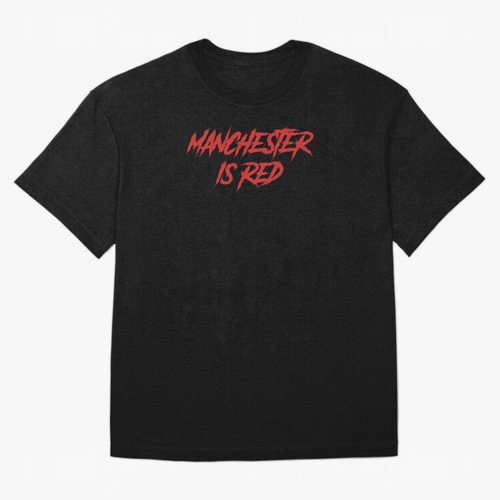 Manchester Is Red Oversized T-Shirt Represent the Passion of the FIFA World Cup 2026 Group Stage Journey through Haaland and Mbappe Highlights, England and Germany Pride, Champion Mindset, Group Stage Buzz, Knockout Tension and Passionate Fan