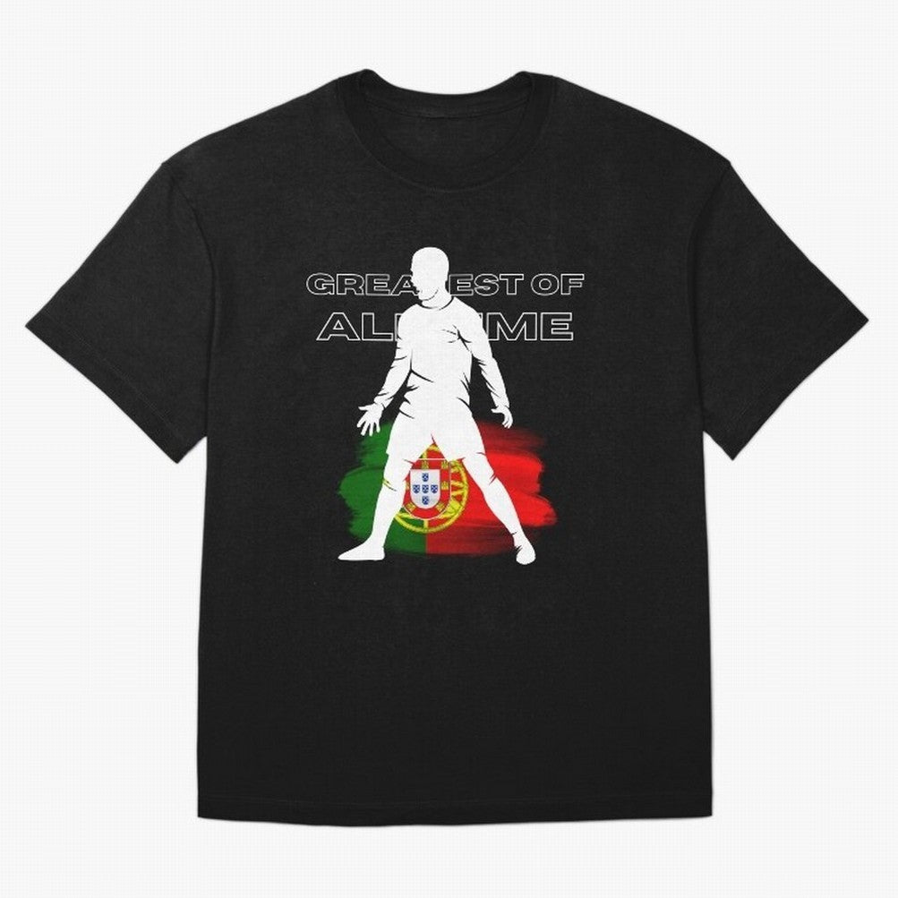 Cristiano Ronaldo Portugal Greatest Of All Time Oversized T-Shirt Show Fan Pride Across Match Day Hype around FIFA World Cup 2026, Haaland, Netherlands, Tournament Hype, Historic Matchups, Family Viewing Parties and Global Sports Pride; Built for