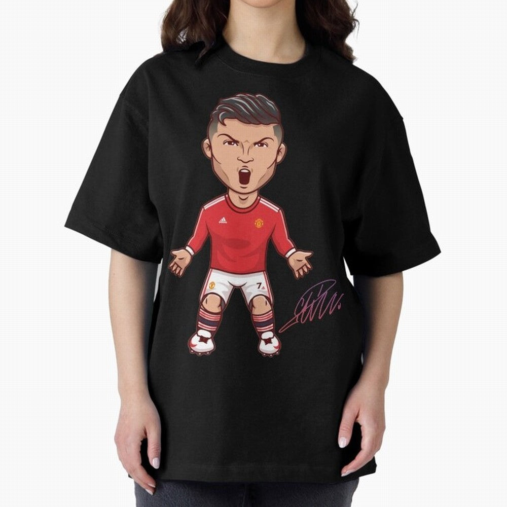 Cristiano Ronaldo CR7 Signature Oversized T-Shirt Fuel Your Fan Pride for FIFA World Cup 2026 USA Canada Mexico Made for Messi, Neymar and Mbappe, Germany Energy, Game Day Rituals, Football Legends, Country Pride and the Road to the Final; Perfect