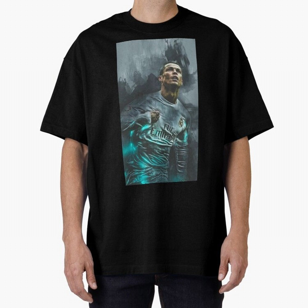 Cristiano Ronaldo Oversized T-Shirt Elevate FIFA World Cup 2026 for Fans of CR7 and Netherlands, Bringing Football Passion, Legendary Performances, Festival Vibes and Supporter Community; Ideal for Passionate Fans Who Love Underdog Stories,