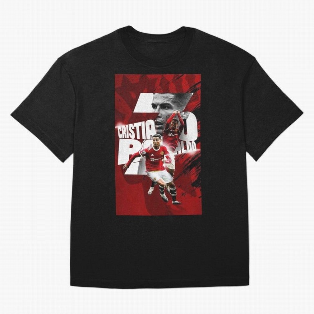 Cristiano Ronaldo Illustration Oversized T-Shirt Celebrate Global Passion for FIFA World Cup 2026 Built around Neymar, France Energy, Champion Mindset, Group Stage Buzz, Knockout Tension and Passionate Fan Culture; Perfect for Supporters Who Want