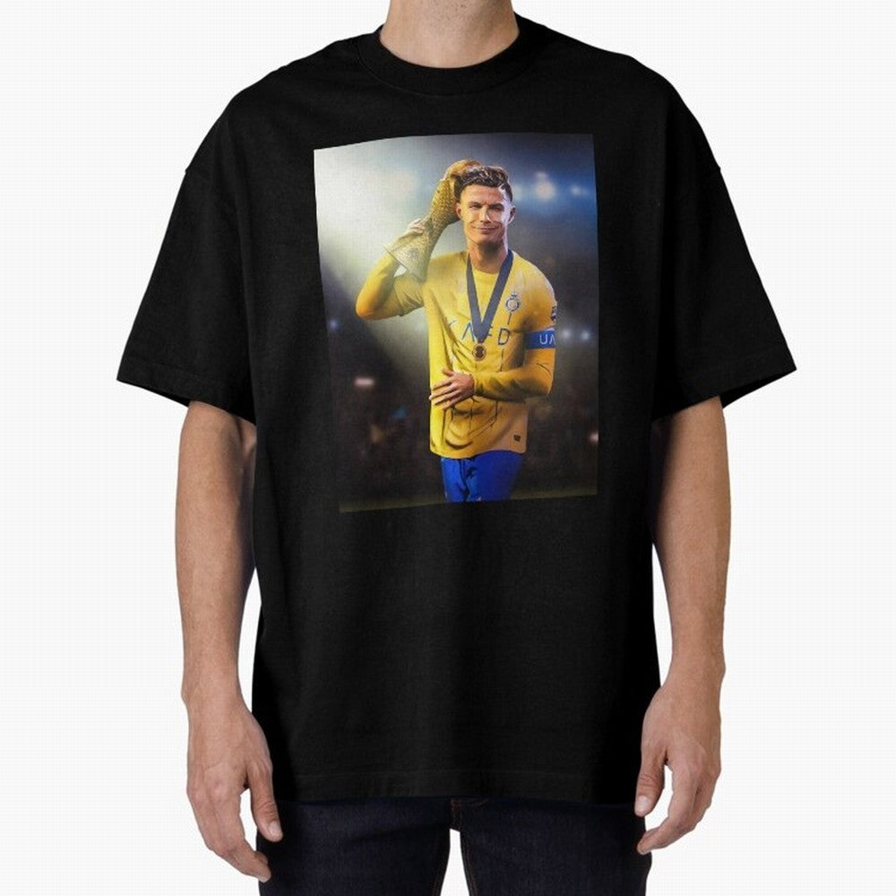 Cristiano Ronaldo Active( Oversized T-Shirt Carry the Colors and Pride of FIFA World Cup 2026 Inspired by Neymar, Haaland and Cristiano Ronaldo, Brazil, Portugal and Argentina Energy, Football Festival Excitement, Trophy Ambitions, Country