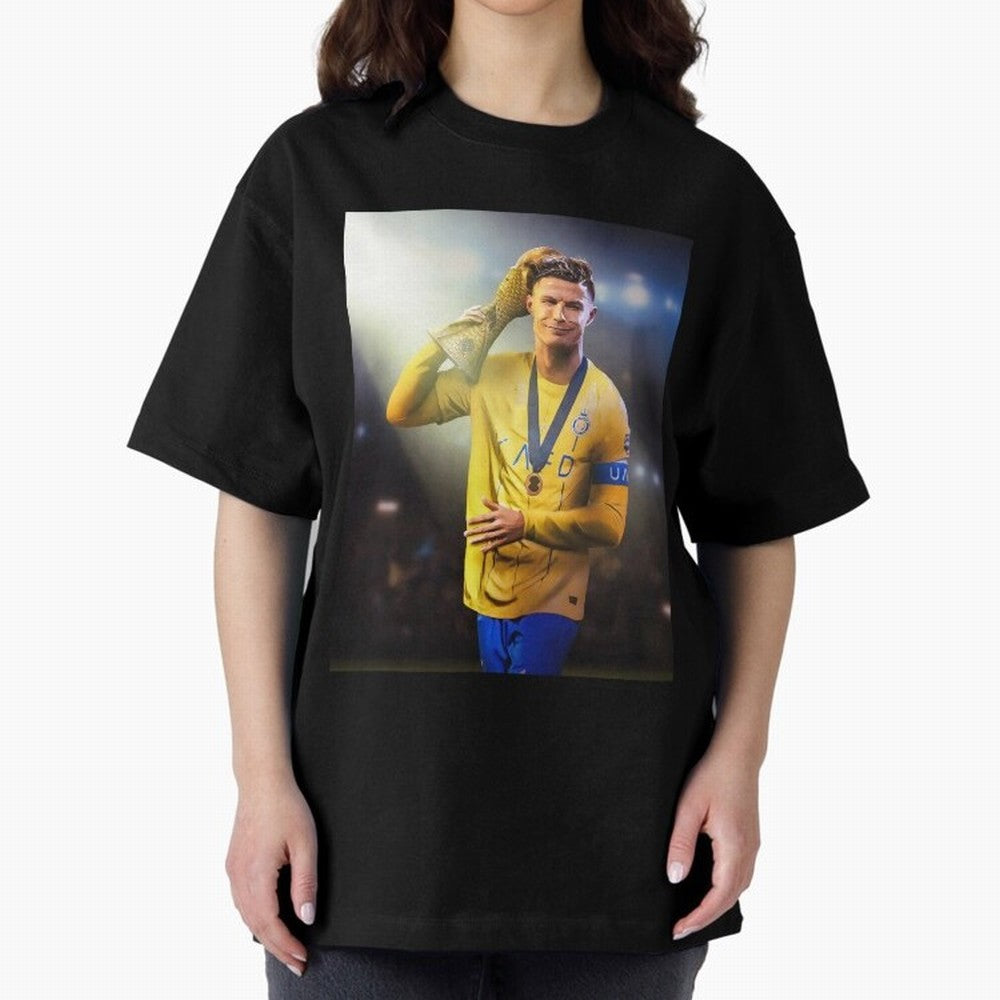 Cristiano Ronaldo Active( Oversized T-Shirt Carry the Colors and Pride of FIFA World Cup 2026 Inspired by Neymar, Haaland and Cristiano Ronaldo, Brazil, Portugal and Argentina Energy, Football Festival Excitement, Trophy Ambitions, Country