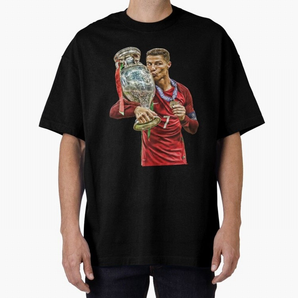 Cristiano Ronaldo Oversized T-Shirt Celebrate Fan Favorites in FIFA World Cup 2026 for Fans of CR7 and Messi and Germany, Bringing Goal Celebration Energy, Supporter Heritage, Football Icons and Worldwide Tournament Joy; Perfect for Supporters Who