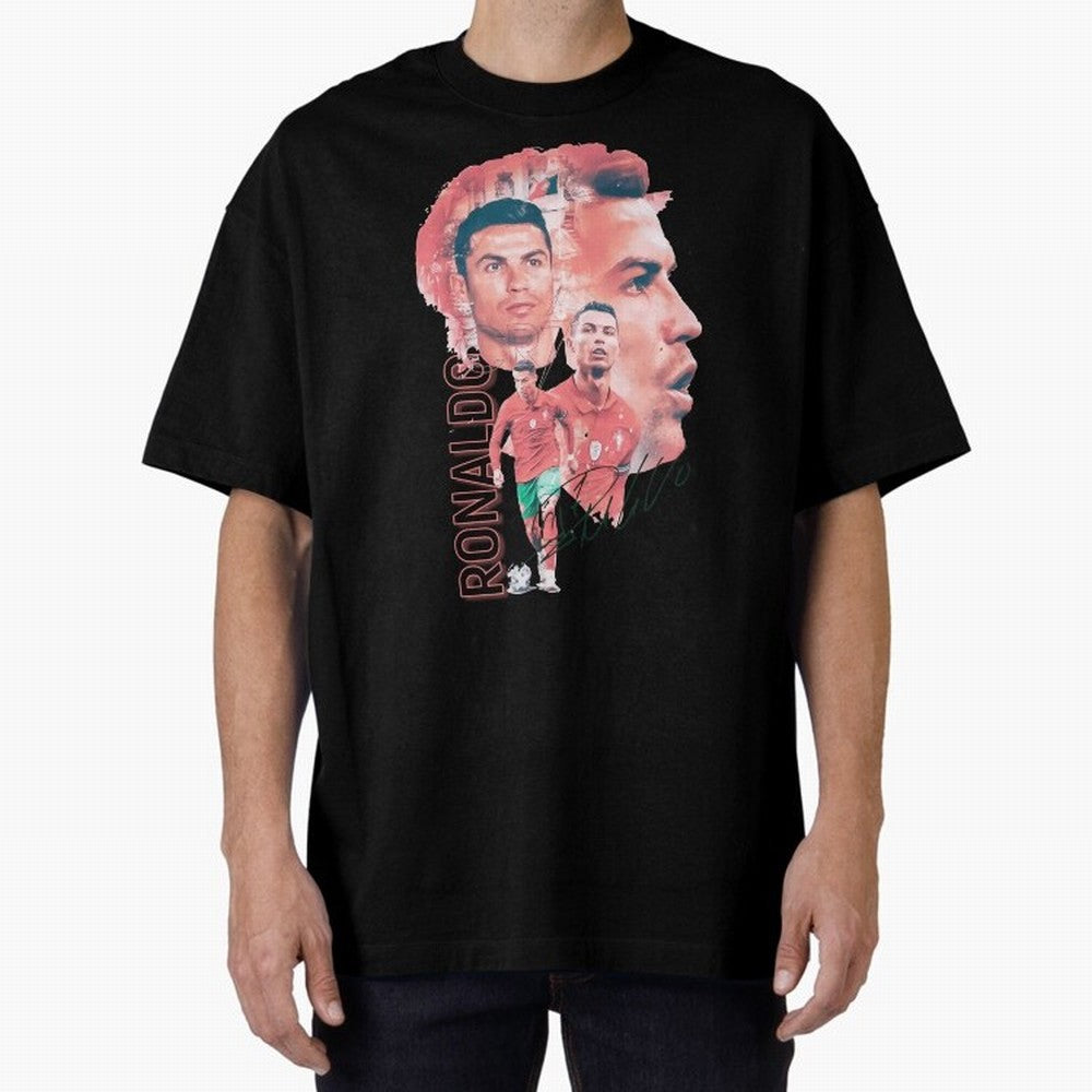 Cristiano Ronaldo Design Oversized T-Shirt Get Ready for FIFA World Cup 2026 USA Canada Mexico Centered on Mbappe and Neymar, England Energy, Fan Favorite Moments, National Team Passion, Big Match Drama and Soccer History; Ideal for Football Dads,