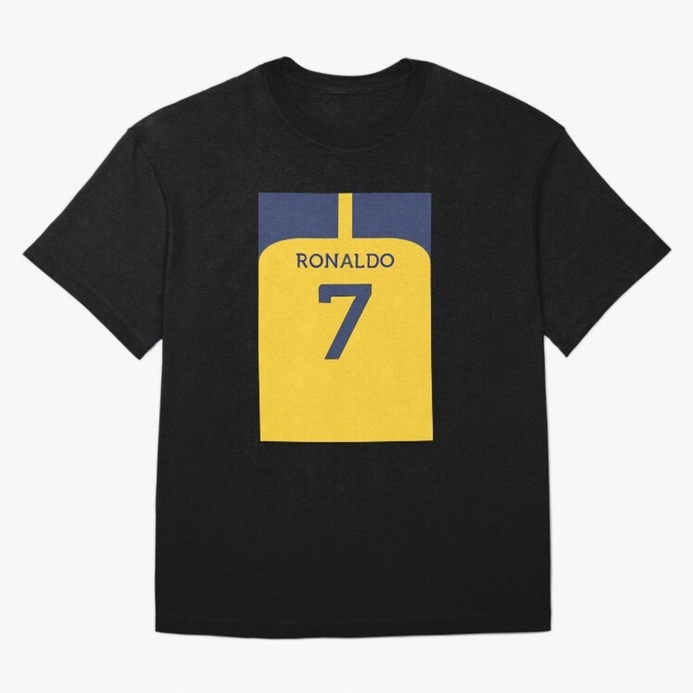 Cristiano Ronaldo Al Nassr Oversized T-Shirt Keep Football History Alive during Global Football Passion for FIFA World Cup 2026, Highlighting Messi, Brazil, Supporter Pride, Iconic Celebrations, Legendary Names and Global Match Day Energy; Ideal