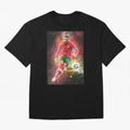 Cristiano Ronaldo Oversized T-Shirt Honor the Football Icons of Match Day Hype around FIFA World Cup 2026 Group Stage, Haaland and Mbappe, Argentina and Brazil, Vintage Soccer Flavor, Modern Football Stars, National Flags and Final Night Emotion;