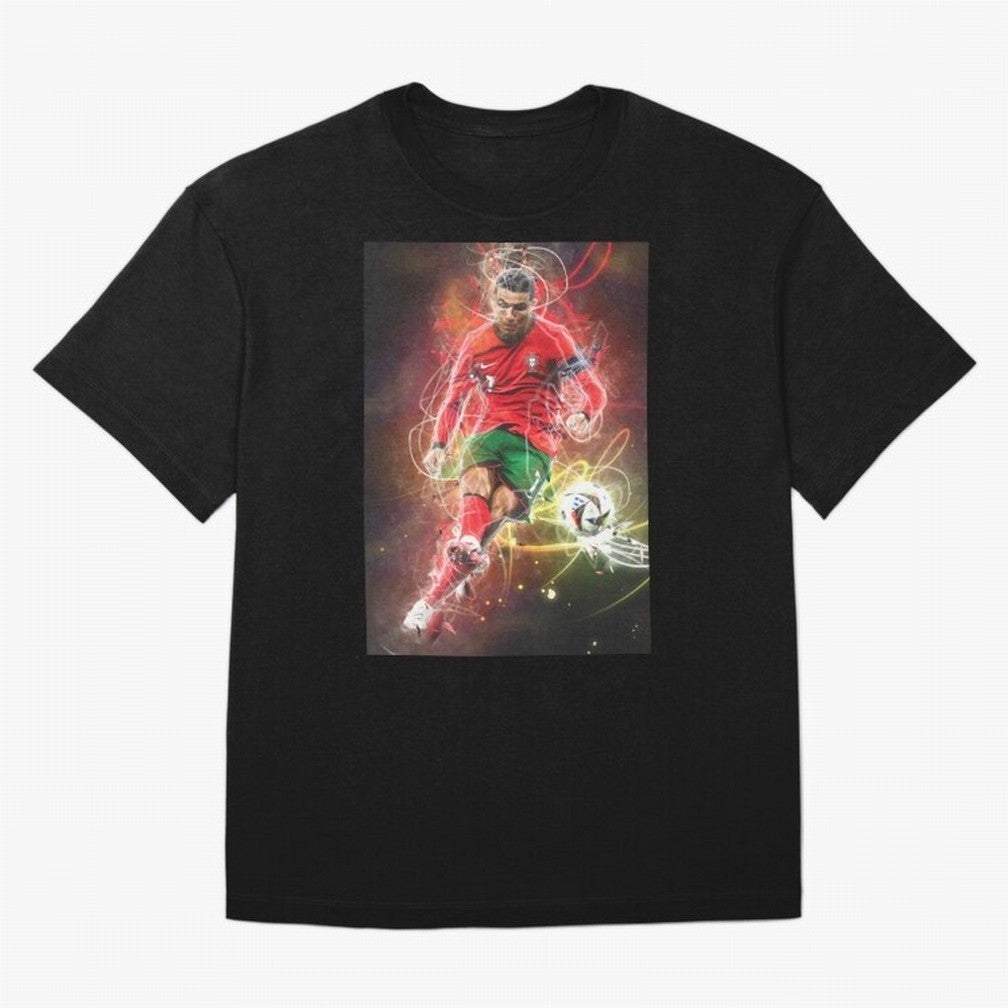 Cristiano Ronaldo Oversized T-Shirt Honor the Football Icons of Match Day Hype around FIFA World Cup 2026 Group Stage, Haaland and Mbappe, Argentina and Brazil, Vintage Soccer Flavor, Modern Football Stars, National Flags and Final Night Emotion;