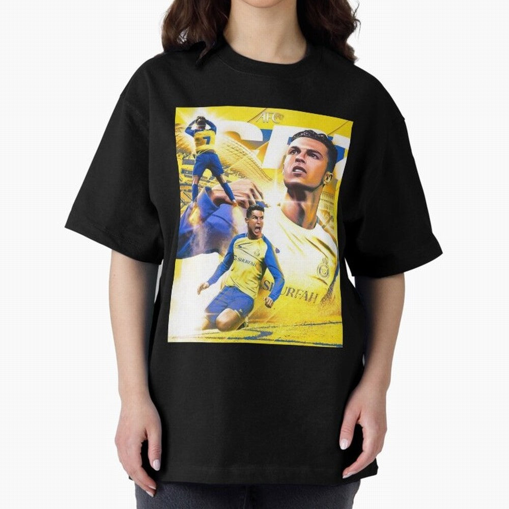 Cristiano Ronaldo Al-Nassr Football Club Oversized T-Shirt Celebrate Every Goal in FIFA World Cup 2026 Group Stage Made for Messi, CR7 and Mbappe, Portugal, Spain and Germany Energy, Tournament Hype, Historic Matchups, Family Viewing Parties and