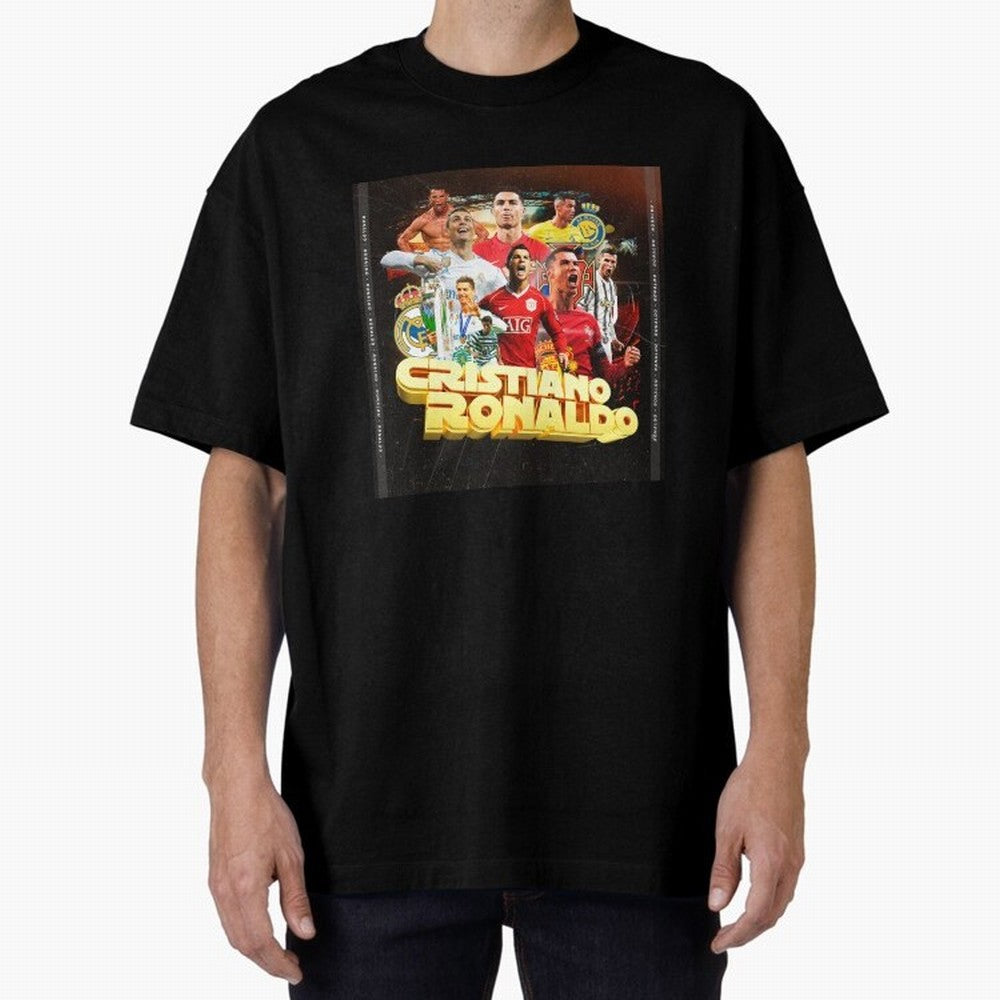 Cristiano Ronaldo Best of Career Oversized T-Shirt Treasure Match Day Hype around FIFA World Cup 2026 Group Stage, Messi, Brazil, Tournament Hype, Historic Matchups, Family Viewing Parties and Global Sports Pride; Made for Die Hard Supporters,