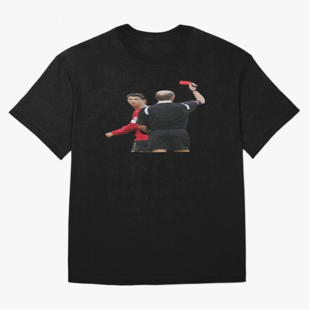 Cristiano Ronaldo Red Card Oversized T-Shirt Celebrate Soccer Greatness during FIFA World Cup 2026 USA Canada Mexico Inspired by Haaland and Mbappe, Spain Energy, Game Day Rituals, Football Legends, Country Pride and the Road to the Final; Great