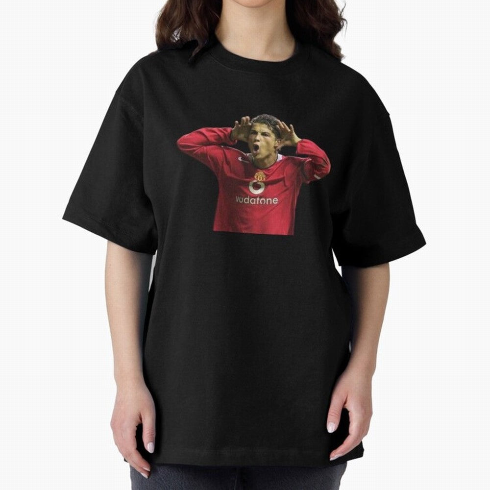 Crisitano Ronaldo Oversized T-Shirt Carry National Pride through FIFA World Cup 2026 Group Stage Connected to CR7, Argentina Energy, Retro Football Energy, Iconic Rivalries, Trophy Chase Drama and Stadium Atmosphere; Perfect for Supporters Who Want