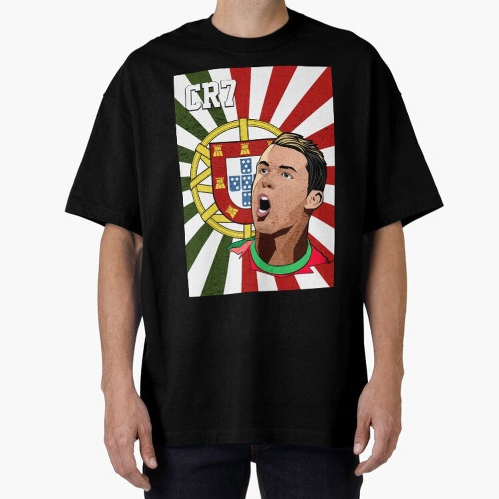 Cristiano Ronaldo 7 Oversized T-Shirt Carry Match Day Hype around FIFA World Cup 2026, Cristiano Ronaldo, Haaland and CR7, Portugal, Sports Nostalgia, International Competition, Famous Players and Unforgettable Victories; Ideal for Fans Who Follow