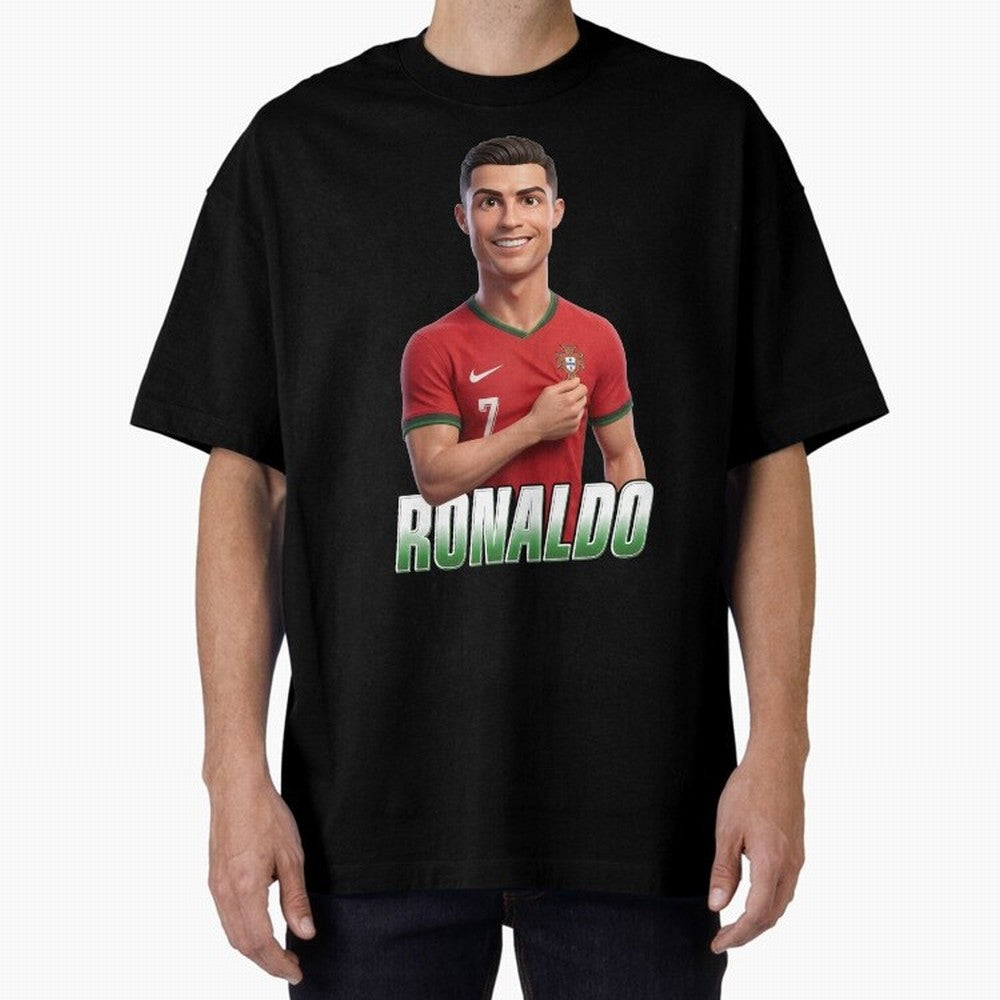 Ronaldo Oversized T-Shirt Live for the Drama of Global Football Passion for FIFA World Cup 2026, Driven by Neymar, France, Worldwide Fan Energy, Dramatic Goals, Stadium Lights and Championship Celebrations; Ideal for Fans Who Follow Messi,