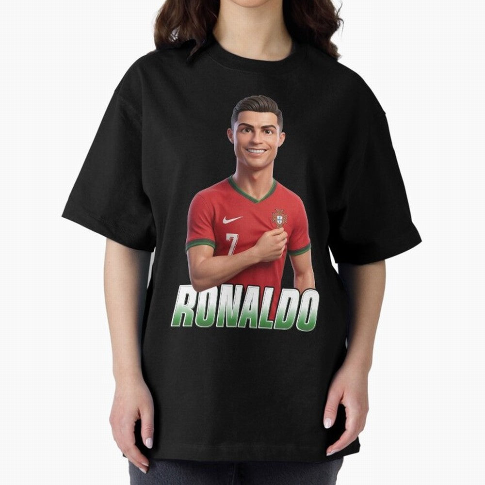Ronaldo Oversized T-Shirt Live for the Drama of Global Football Passion for FIFA World Cup 2026, Driven by Neymar, France, Worldwide Fan Energy, Dramatic Goals, Stadium Lights and Championship Celebrations; Ideal for Fans Who Follow Messi,