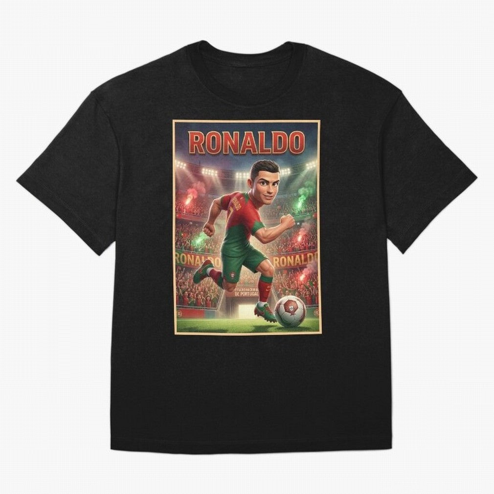 Ronaldo Oversized T-Shirt Bring a Vintage Feel to Global Football Passion for FIFA World Cup 2026, Highlighting Haaland, Spain, Game Day Rituals, Football Legends, Country Pride and the Road to the Final; Created for Match Day Parties, Soccer