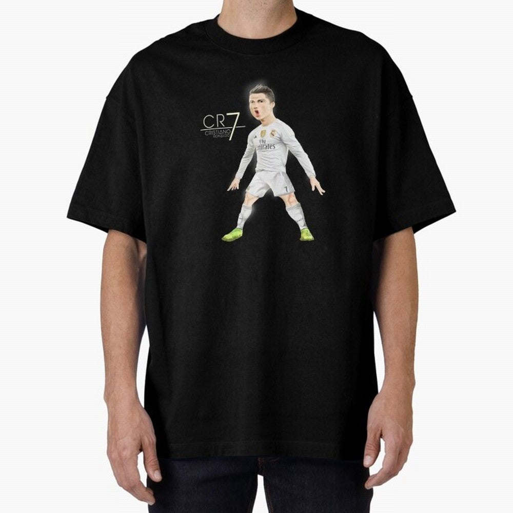 CR7 Oversized T-Shirt Celebrate Golden Goal Energy in FIFA World Cup 2026 Group Stage for Fans of Messi and Cristiano Ronaldo and Argentina, Bringing Match Day Excitement, Supporter Culture, Golden Goals and Global Football Passion; Great for Watch