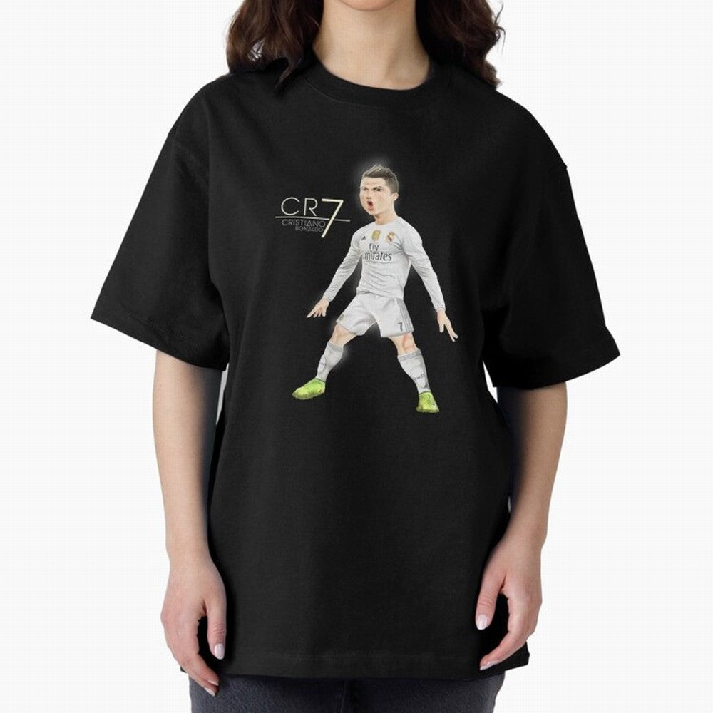 CR7 Oversized T-Shirt Celebrate Golden Goal Energy in FIFA World Cup 2026 Group Stage for Fans of Messi and Cristiano Ronaldo and Argentina, Bringing Match Day Excitement, Supporter Culture, Golden Goals and Global Football Passion; Great for Watch