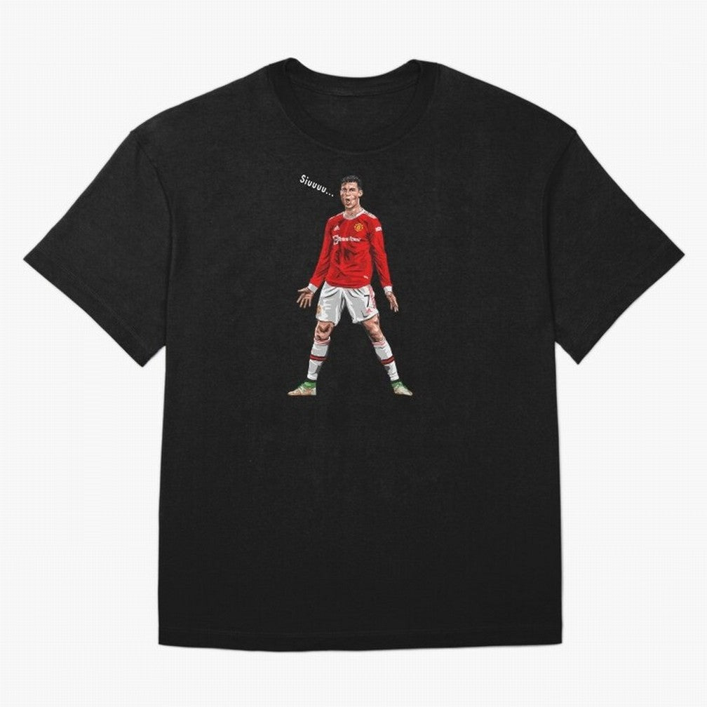 Christiano Ronaldo CR7 Siuuuuu... Oversized T-Shirt Celebrate Golden Goal Energy in Global Football Passion for FIFA World Cup 2026 Group Stage, Filled with Messi and Cristiano Ronaldo, Argentina, France and Brazil, Tournament Hype, Historic