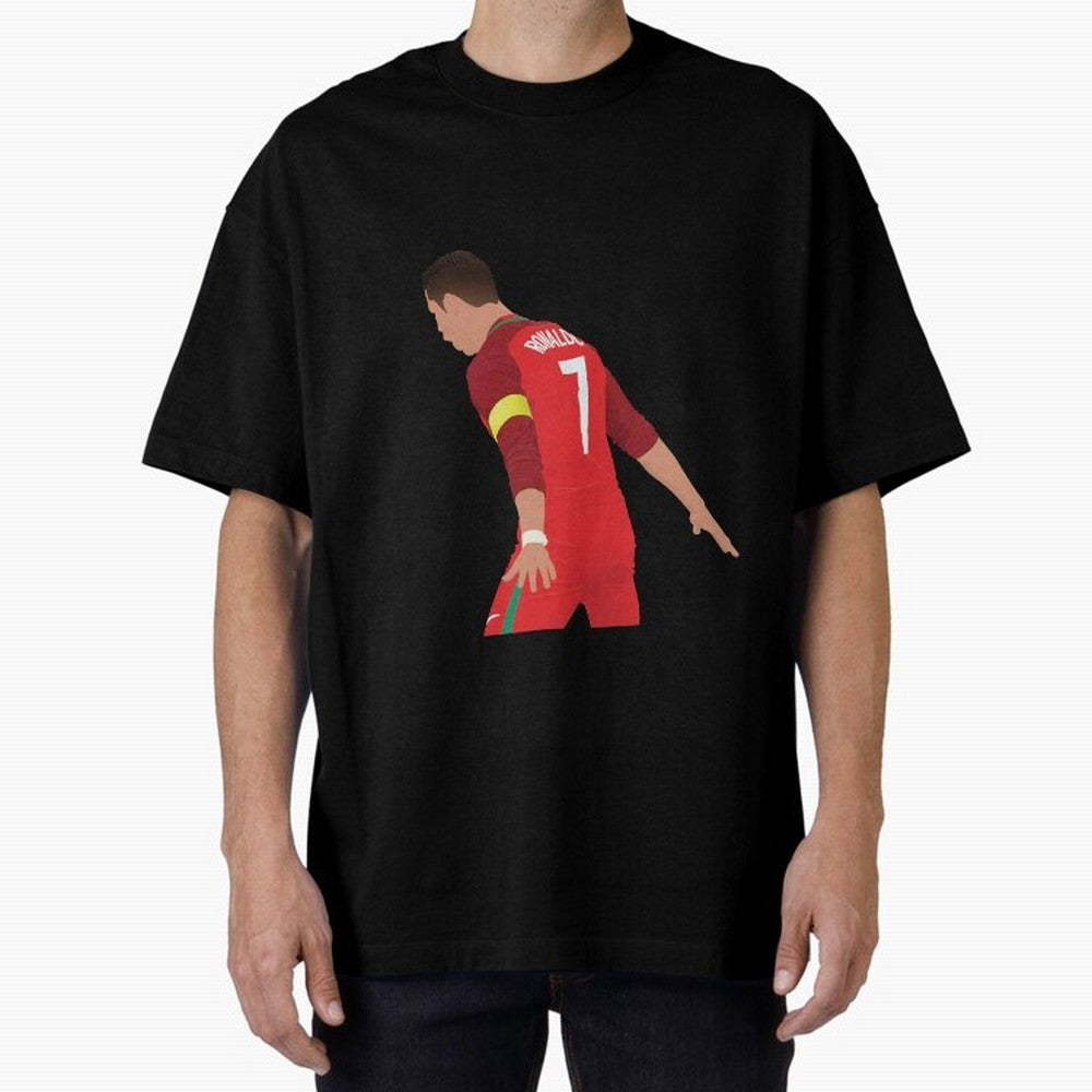 Cristiano Ronaldo - Portugal Oversized T-Shirt Keep the Legacy of FIFA World Cup 2026 Highlighting CR7 and Messi, Brazil, Portugal and Argentina Energy, Game Day Rituals, Football Legends, Country Pride and the Road to the Final; Made for Die Hard