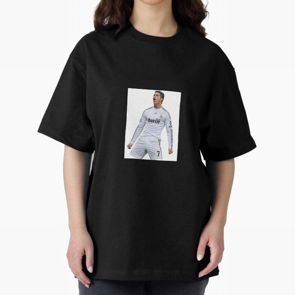 Cristiano Ronaldo 2009 real madrid cr7 Oversized T-Shirt Relive FIFA World Cup 2026 USA Canada Mexico Spirit, Celebrating England, France and Netherlands, Neymar, Vintage Soccer Flavor, Modern Football Stars, National Flags and Final Night Emotion;