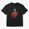 Cristiano Ronaldo splash art Oversized T-Shirt Cheer through Every Moment of Global Football Passion for FIFA World Cup 2026, Celebrating Messi, Neymar and Mbappe, France, Fan Favorite Moments, National Team Passion, Big Match Drama and Soccer