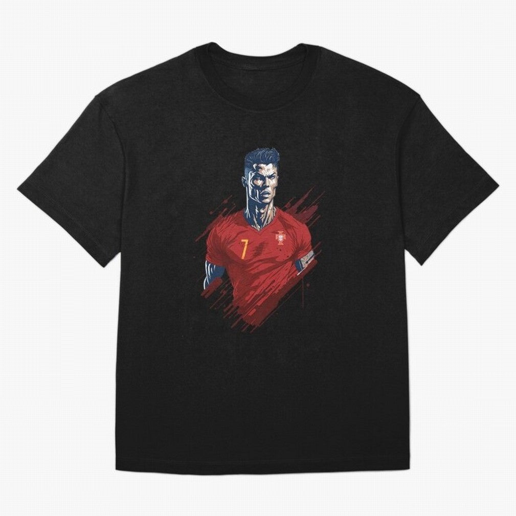 Cristiano Ronaldo splash art Oversized T-Shirt Cheer through Every Moment of Global Football Passion for FIFA World Cup 2026, Celebrating Messi, Neymar and Mbappe, France, Fan Favorite Moments, National Team Passion, Big Match Drama and Soccer