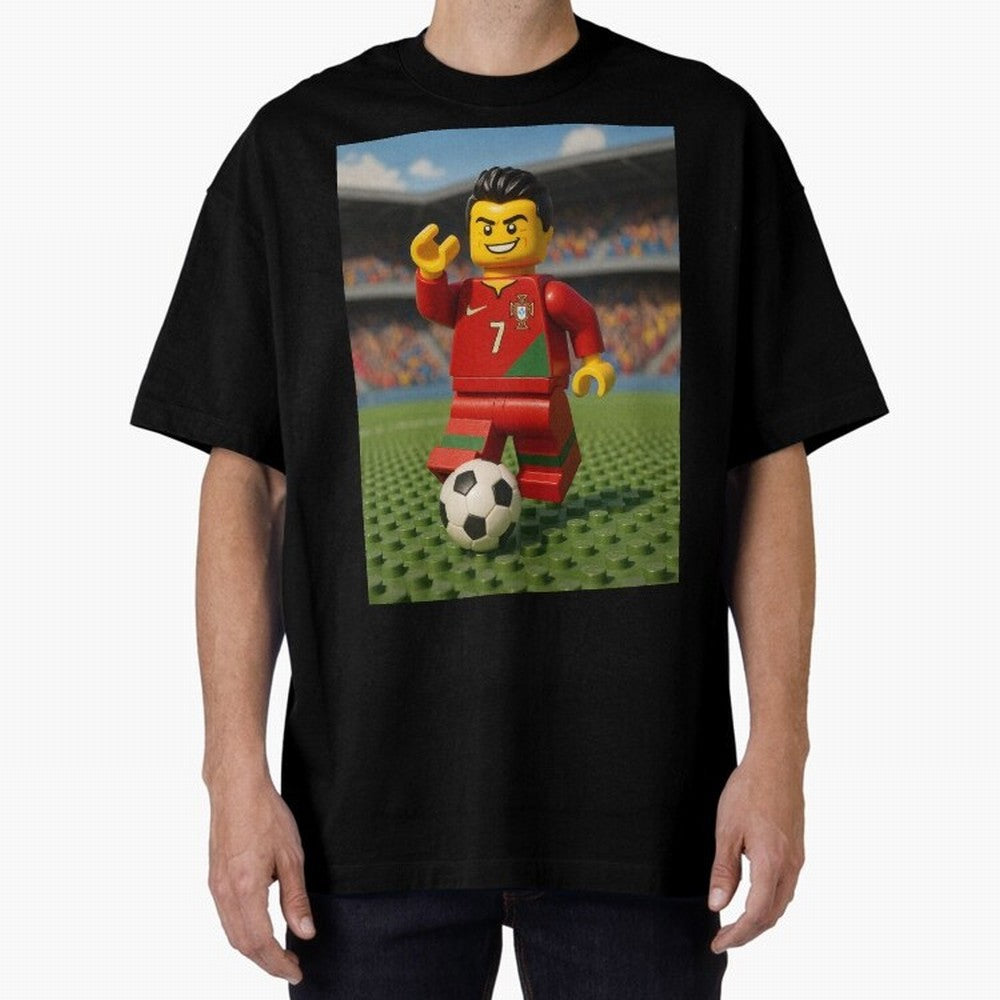 Block CR7 Oversized T-Shirt Keep Football History Alive during Match Day Hype around FIFA World Cup 2026, Cristiano Ronaldo, Brazil, Supporter Pride, Iconic Celebrations, Legendary Names and Global Match Day Energy; Perfect for People Who Love