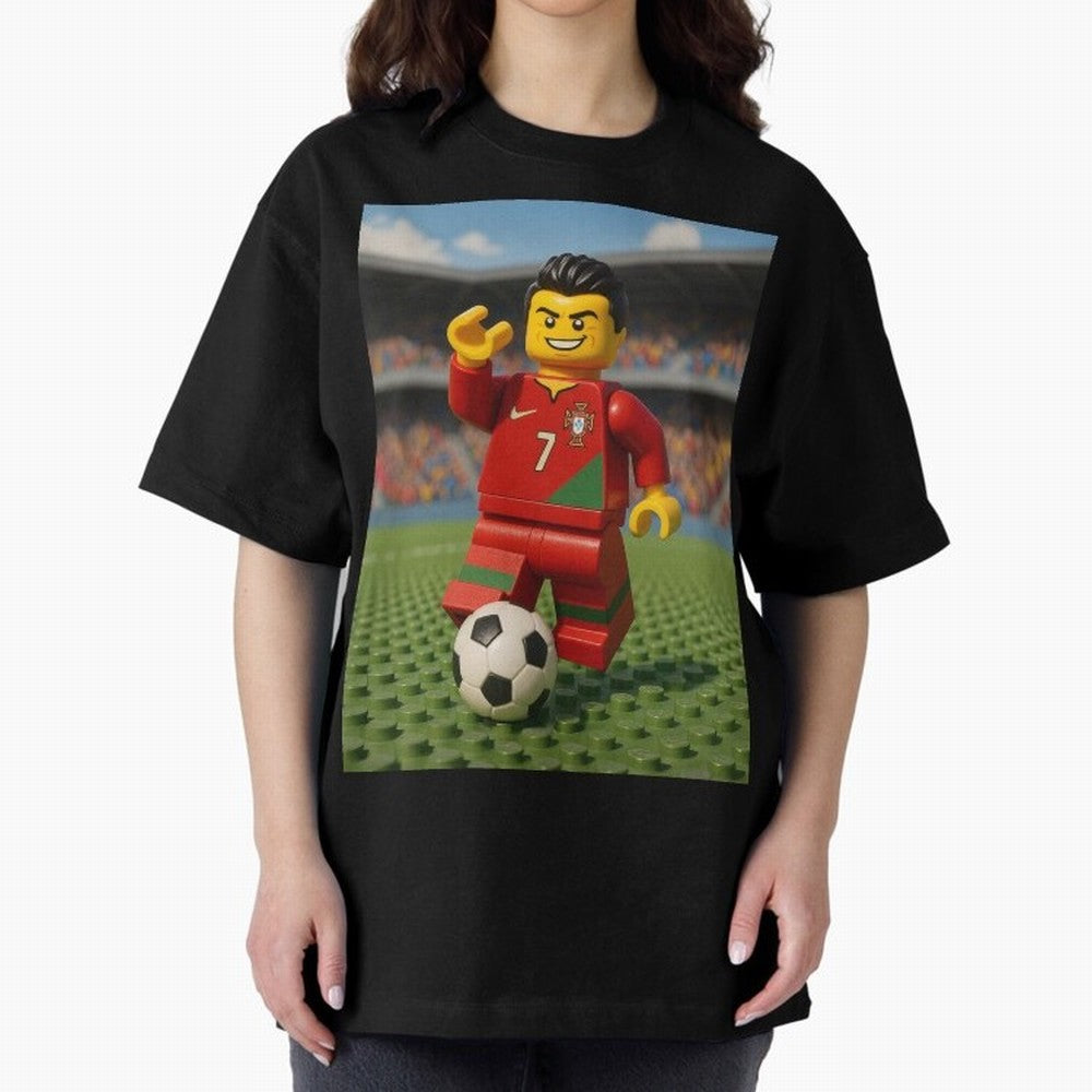 Block CR7 Oversized T-Shirt Keep Football History Alive during Match Day Hype around FIFA World Cup 2026, Cristiano Ronaldo, Brazil, Supporter Pride, Iconic Celebrations, Legendary Names and Global Match Day Energy; Perfect for People Who Love