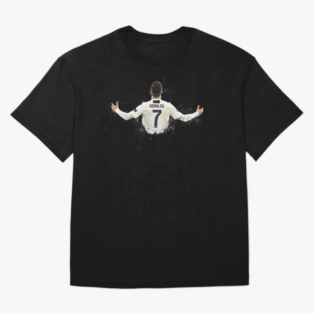 Cristiano Ronaldo Juventus Abstract Paintings Oversized T-Shirt Feel the Heartbeat of Match Day Hype around FIFA World Cup 2026 USA Canada Mexico, Mbappe and Neymar, Argentina, France and Brazil, Stadium Memories, Football Loyalty, International