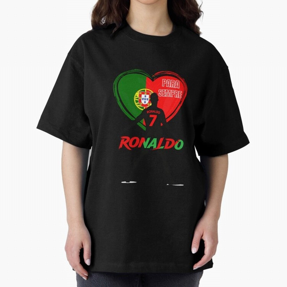 Love Cristiano Ronaldo Oversized T-Shirt Bring Retro Soccer Energy to FIFA World Cup 2026 Group Stage for Fans of Haaland and Netherlands, Bringing Champion Mindset, Group Stage Buzz, Knockout Tension and Passionate Fan Culture; Ideal for Football